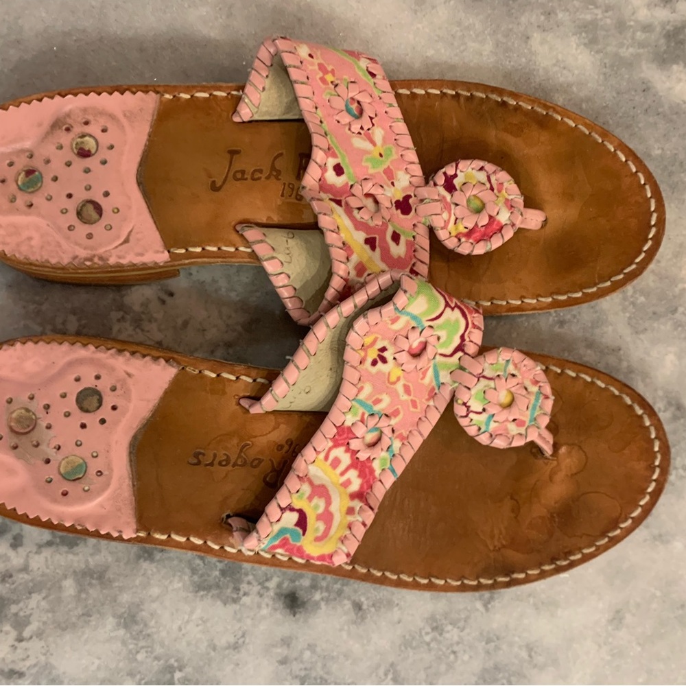 Jack Rogers pink floral shoes